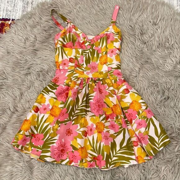 The Man Repeller x P J K floral silk dress small - Picture 2 of 4